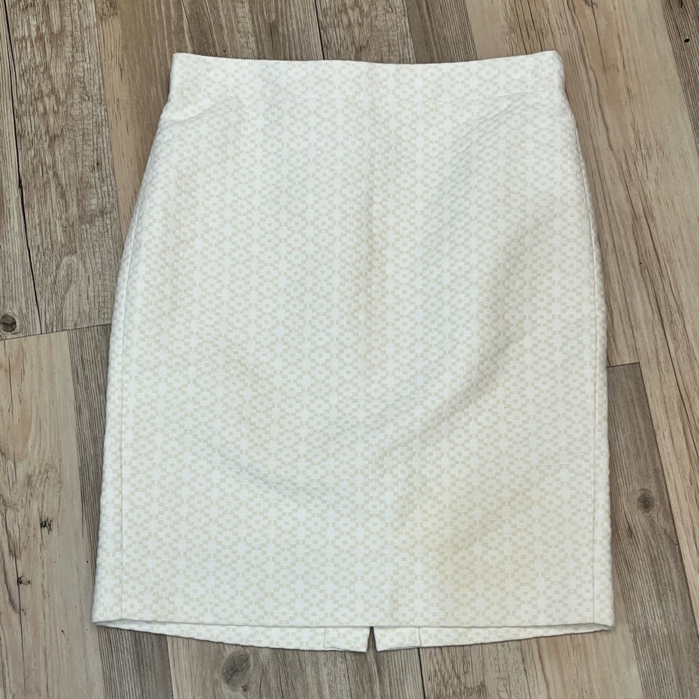 JCrew off white pencil skirt sz 2